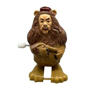 Vintage Wind-Up Tin Lion Toy With Brown Mane & Movable Parts wizard of OZ READ